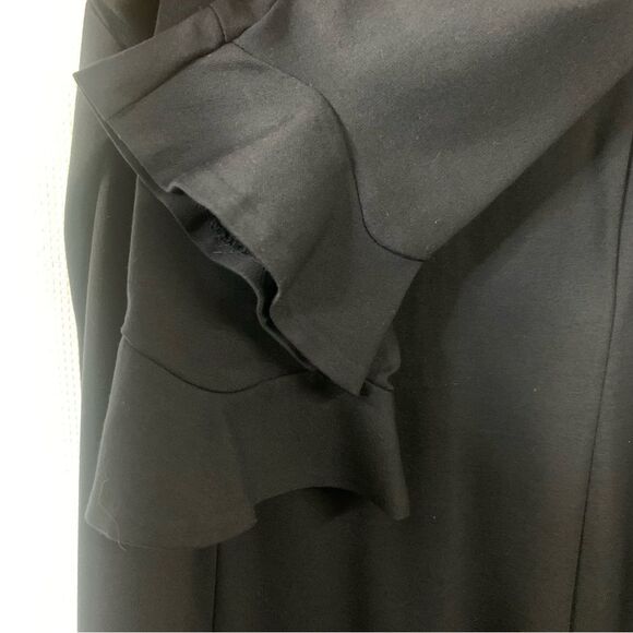 TALBOTS Refined Ponte Flounce Midi Fluted Sleeves
& Hem Dress - Picture 4 of 10